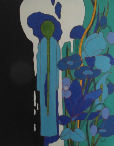 Peinture intitulée "Discussion" par Michel Marant, Œuvre d'art originale, Acrylique