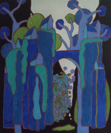 Malerei mit dem Titel "La Monarde" von Michel Marant, Original-Kunstwerk, Acryl