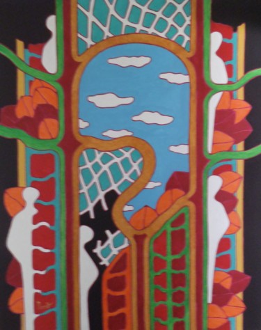 Peinture intitulée "Silhouettes dans le…" par Michel Marant, Œuvre d'art originale, Acrylique Monté sur Châssis en bois