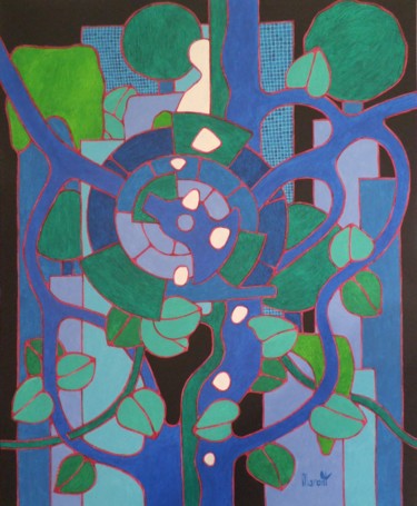 Картина под названием "Labyrinthe" - Michel Marant, Подлинное произведение искусства, Акрил