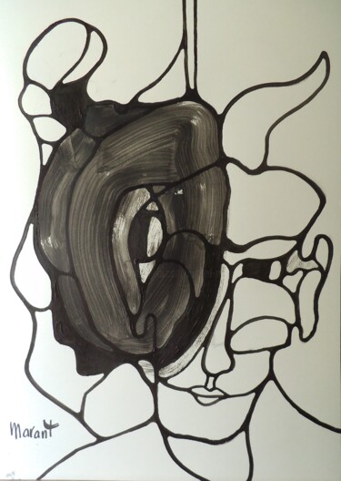 Peinture intitulée "L'oeil de Cain" par Michel Marant, Œuvre d'art originale, Acrylique