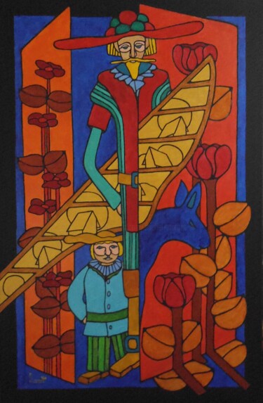 Картина под названием "HONNEUR CONTRE INCO…" - Michel Marant, Подлинное произведение искусства, Акрил Установлен на Деревянн…