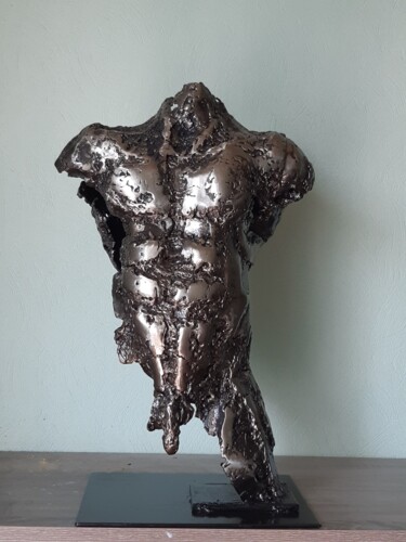 Escultura intitulada "torse" por Michel Marzin, Obras de arte originais, Metais