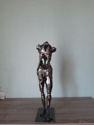 Rzeźba zatytułowany „le marcheur” autorstwa Michel Marzin, Oryginalna praca, Metale
