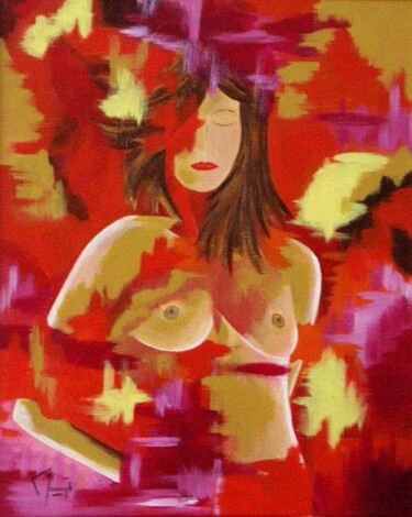 Painting titled "Nu déchiré" by Michel Maszczyk, Original Artwork