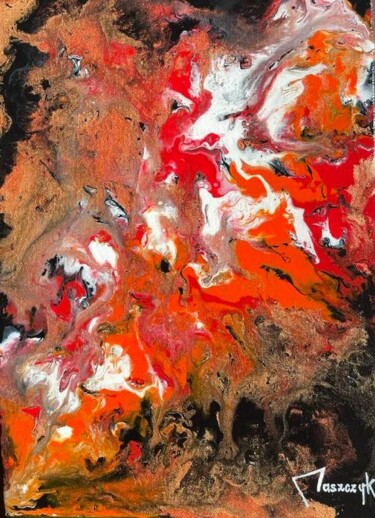 Painting titled "Chaleur intense 2" by Michel Maszczyk, Original Artwork, Acrylic