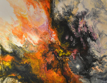Картина под названием "Immersion céleste" - Michel Maszczyk, Подлинное произведение искусства, Акрил Установлен на Деревянна…