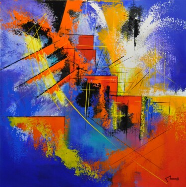 Painting titled "Urbanisation" by Michel Maszczyk, Original Artwork, Acrylic Mounted on Wood Stretcher frame