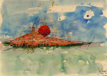 ABSTRACTION 44. #artistsupportpledge. Картина под названием "ABSTRACTION 44. #ar…" - Michel Michaux, Подлинное произведение искусства, Гуашь