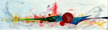 Peinture intitulée "abstraction-51-35-x…" par Michel Michaux, Œuvre d'art originale, Huile