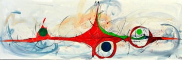 Peinture intitulée "abstraction-55-40-x…" par Michel Michaux, Œuvre d'art originale, Huile