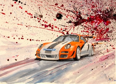 Peinture intitulée "porsche-977gt3-r.jpg" par Michel Michaux, Œuvre d'art originale