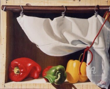 Peinture intitulée "Les trois graces" par Michel Millet, Œuvre d'art originale, Huile Monté sur Châssis en bois