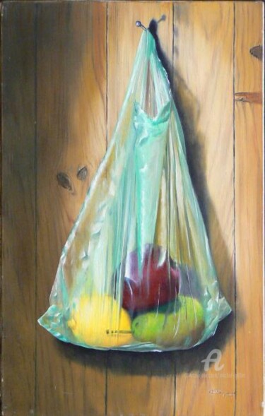 Painting titled "Transparence automn…" by Michel Millet, Original Artwork, Oil Mounted on Wood Stretcher frame