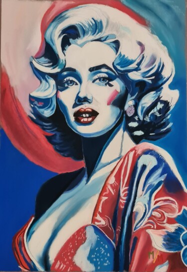 Drawing titled "maryline" by Michel Moreau, Original Artwork, Pastel