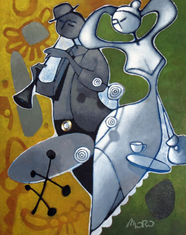 Peinture intitulée "paranello-musik2" par Michel Moreau (MORO), Œuvre d'art originale, Acrylique