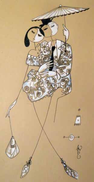 Dessin intitulée "dessin 720" par Michel Moreau (MORO), Œuvre d'art originale, Stylo à bille