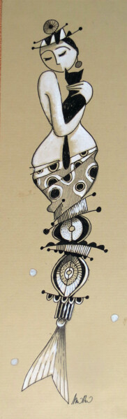 Dessin intitulée "dessin-2.jpg" par Michel Moreau (MORO), Œuvre d'art originale, Stylo à bille