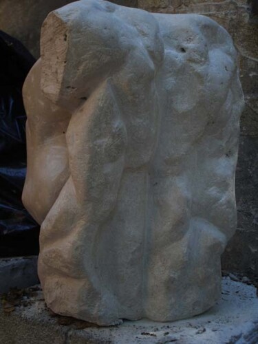 Sculpture intitulée "Poitrine O - (autre…" par Michel Moskovtchenko, Œuvre d'art originale, Pierre