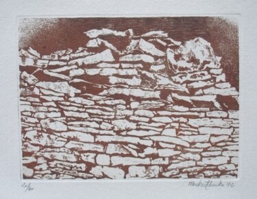 Drawing titled "PETIT MUR A GORDES" by Michel Moskovtchenko, Original Artwork, Other