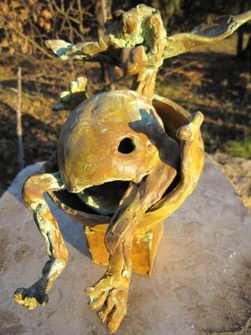 Скульптура под названием "PETIT MOSTRO II DAN…" - Michel Moskovtchenko, Подлинное произведение искусства, Металлы