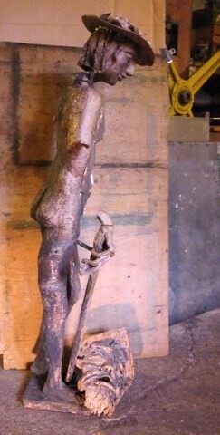 Sculpture intitulée "DAVID DE RETOUR DE…" par Michel Moskovtchenko, Œuvre d'art originale, Métaux
