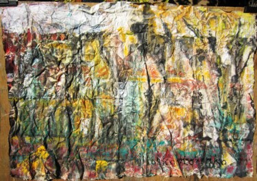 Dessin intitulée "CARRIERE  Lavis sur…" par Michel Moskovtchenko, Œuvre d'art originale, Encre