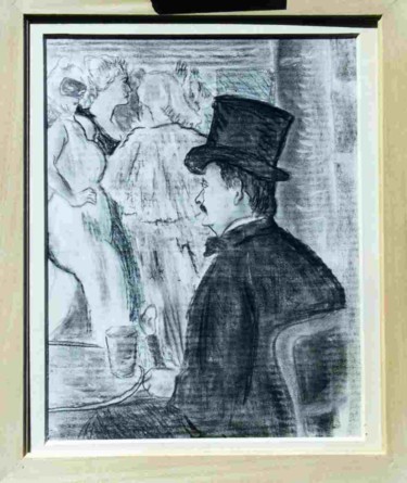 Desenho intitulada "copie toulouse laut…" por Michel Moutte, Obras de arte originais, Carvão