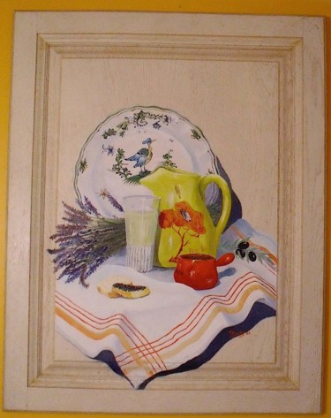 Malerei mit dem Titel "LA PROVENCE" von Michel Moutte, Original-Kunstwerk, Öl