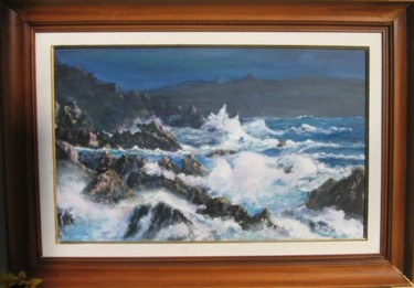 Painting titled "TEMPÊTE" by Michel Moutte, Original Artwork, Oil