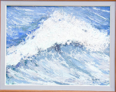 Peinture intitulée "effest de vagues" par Michel Moutte, Œuvre d'art originale, Acrylique