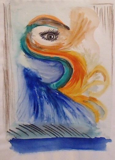Painting titled "REGARD" by Michel Moutte, Original Artwork, Acrylic