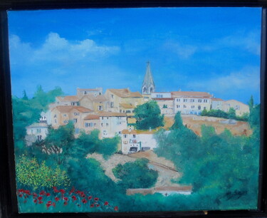 Schilderij getiteld "les angles Provence" door Michel Moutte, Origineel Kunstwerk, Olie