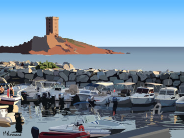 Digital Arts titled "2019-08-11 port du…" by Michel Normand, Original Artwork, Digital Painting
