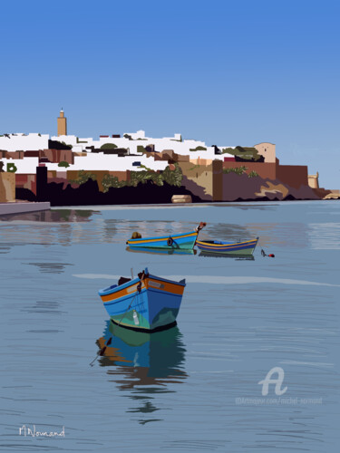 2020-09-27 Kasbah des Oudayas Arts numériques intitulée "2020-09-27 Kasbah d…" par Michel Normand, Œuvre d'art originale, Peinture numérique