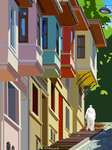Digital Arts titled "2020-10-25  Istanbu…" by Michel Normand, Original Artwork, Digital Painting