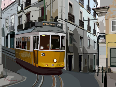 Digital Arts titled "2021-02-25 Lisbonne…" by Michel Normand, Original Artwork, Digital Painting