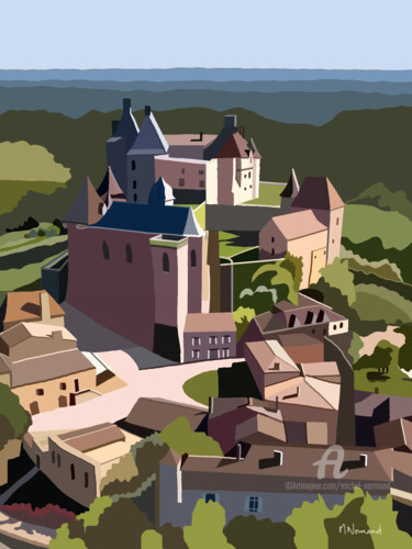 Digital Arts titled "2021-03-10 Dordogne…" by Michel Normand, Original Artwork, Digital Painting