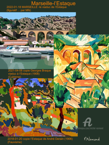 Artes digitais intitulada "2021-01-21 Marseill…" por Michel Normand, Obras de arte originais, Pintura digital