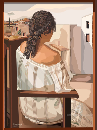 Arte digital titulada "2022-10-14 Ana Mari…" por Michel Normand, Obra de arte original, Pintura Digital