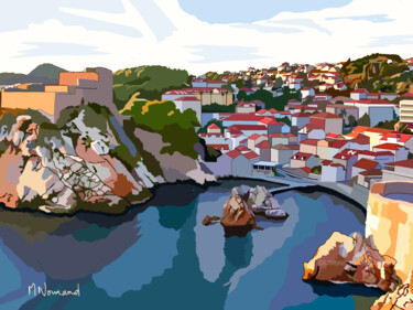 Digital Arts titled "2022-12-14 Croatie-…" by Michel Normand, Original Artwork, Digital Painting Mounted on artwork_cat.