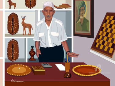 Arts numériques intitulée "2023-02-24 Maroc-Mo…" par Michel Normand, Œuvre d'art originale, Peinture numérique