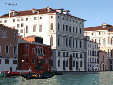 Arte digitale intitolato "2023-03-06 Venise" da Michel Normand, Opera d'arte originale, Pittura digitale