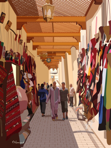 Arts numériques intitulée "2023-08-12 Maroc-Fè…" par Michel Normand, Œuvre d'art originale, Peinture numérique