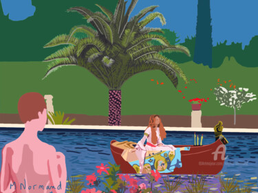 Цифровое искусство под названием "2015-08-03 Soir d'é…" - Michel Normand, Подлинное произведение искусства, Цифровая живопись