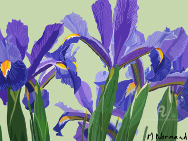 Arts numériques intitulée "2015-07-21 Iris.jpg" par Michel Normand, Œuvre d'art originale, Peinture numérique