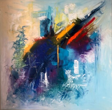 Malerei mit dem Titel "ABSTRACT MET" von Michel Pawlak, Original-Kunstwerk, Acryl