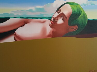 Pintura titulada "réveil" por Michel Pezeril, Obra de arte original, Oleo Montado en Bastidor de camilla de madera