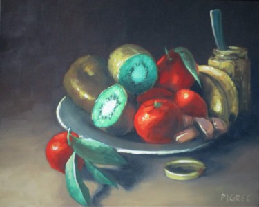 Painting titled "kiwis-clementines-b…" by Michel Pigrée, Original Artwork, Other