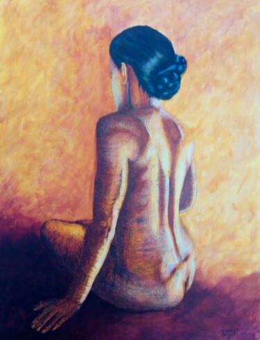 Peinture intitulée "femme 11" par Michel Poujol, Œuvre d'art originale, Acrylique